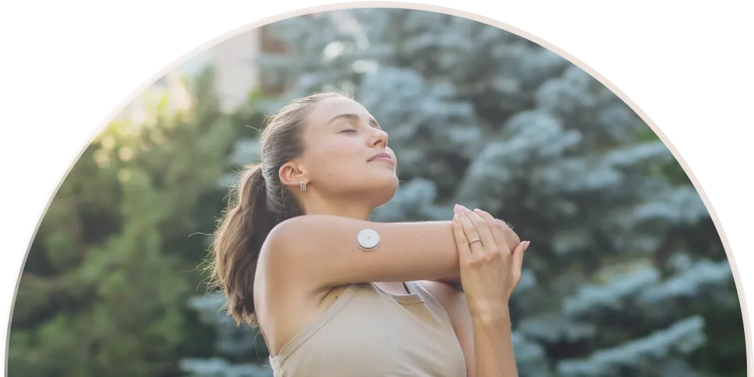 a woman stretching her arm